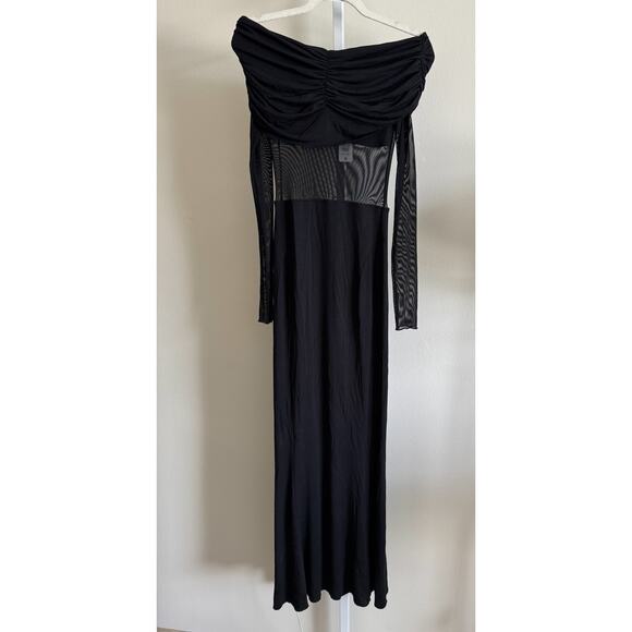 Favorite Daughter The New Era Off the Shoulder Long Sleeve Jersey Maxi Dress - Picture 4 of 7